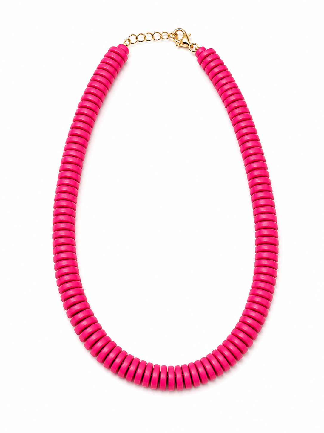 Boho Beads Coconut Hot Pink Necklace