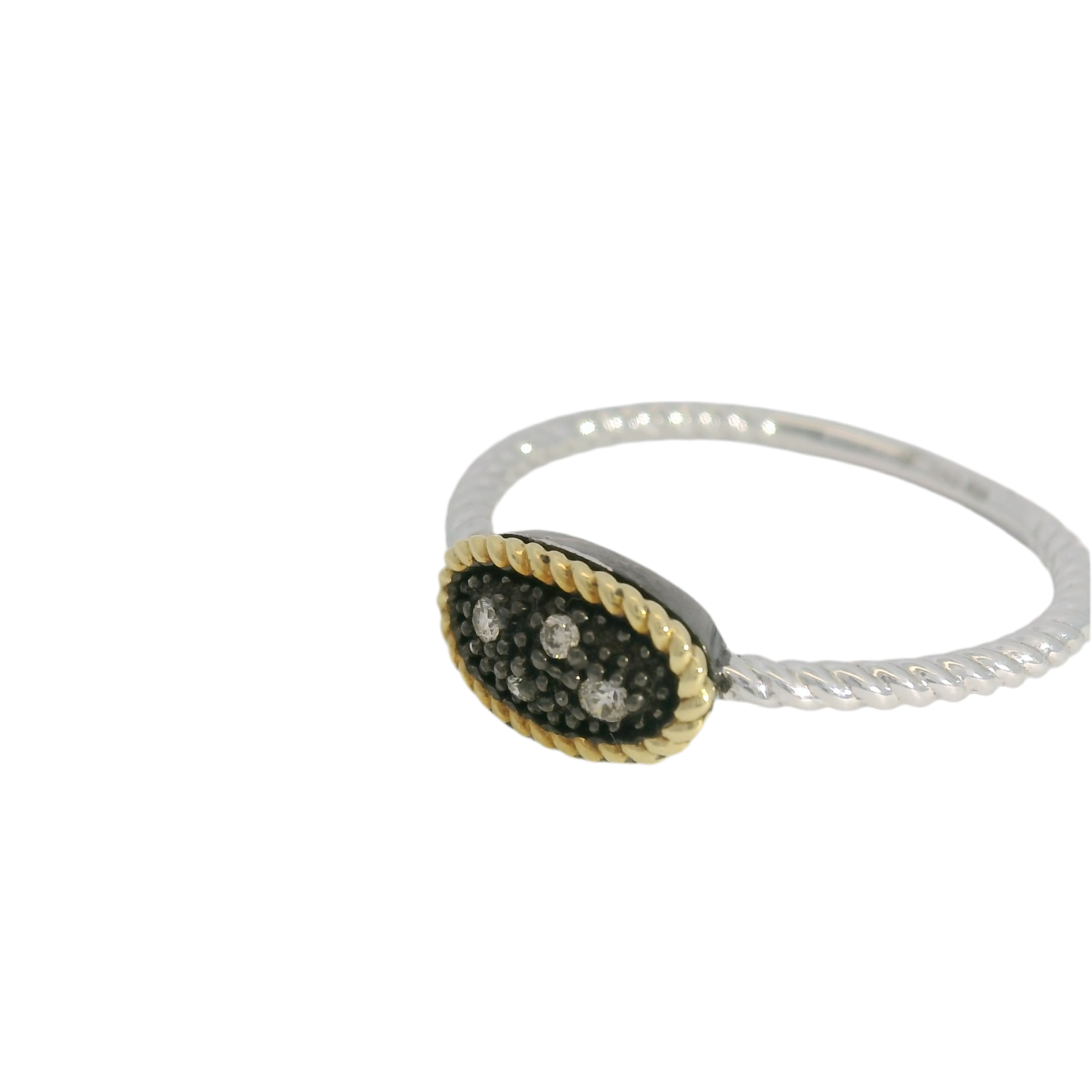 18kt Sterling Oval Ring