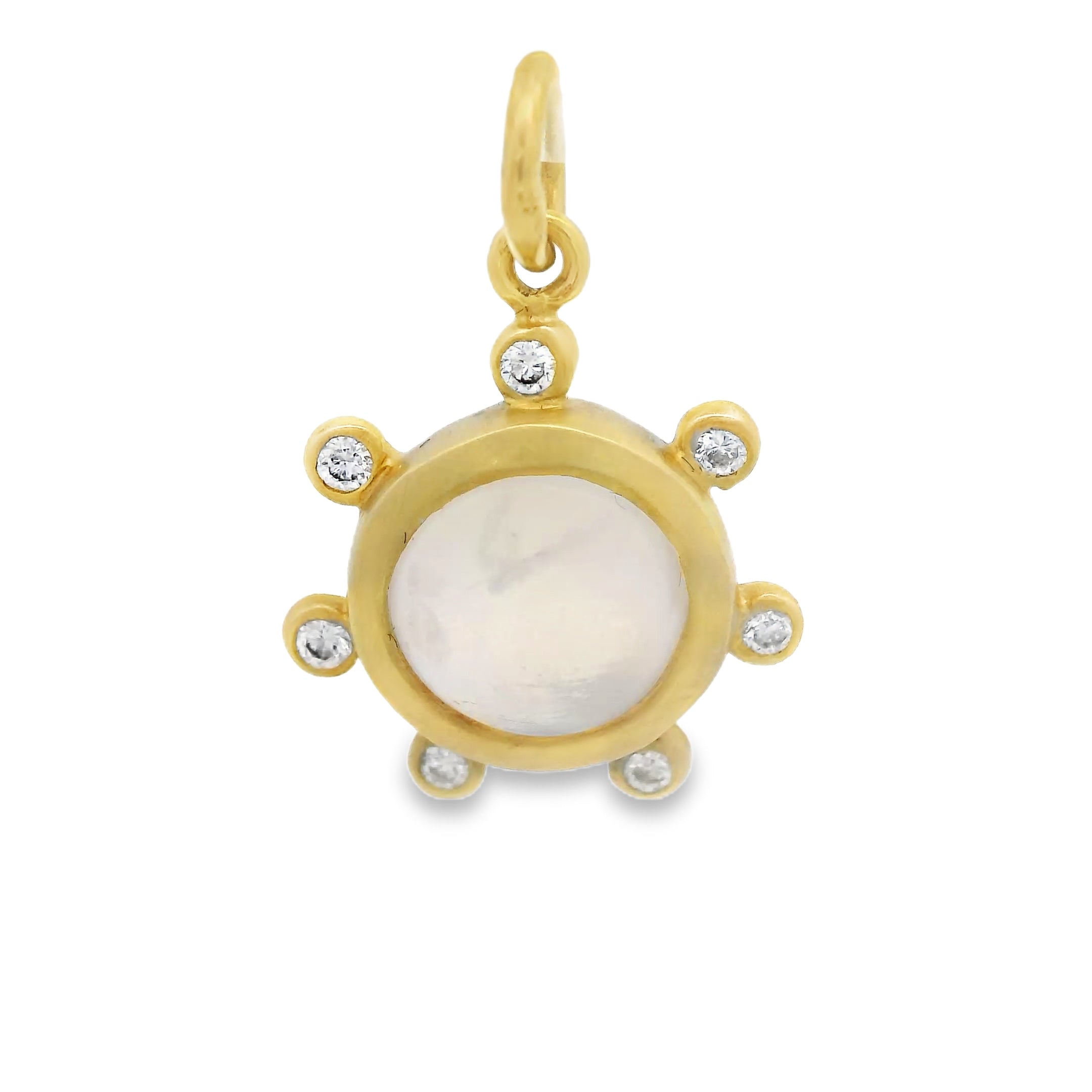 Mazza 14kt Moonstone and Diamond Necklace Charm