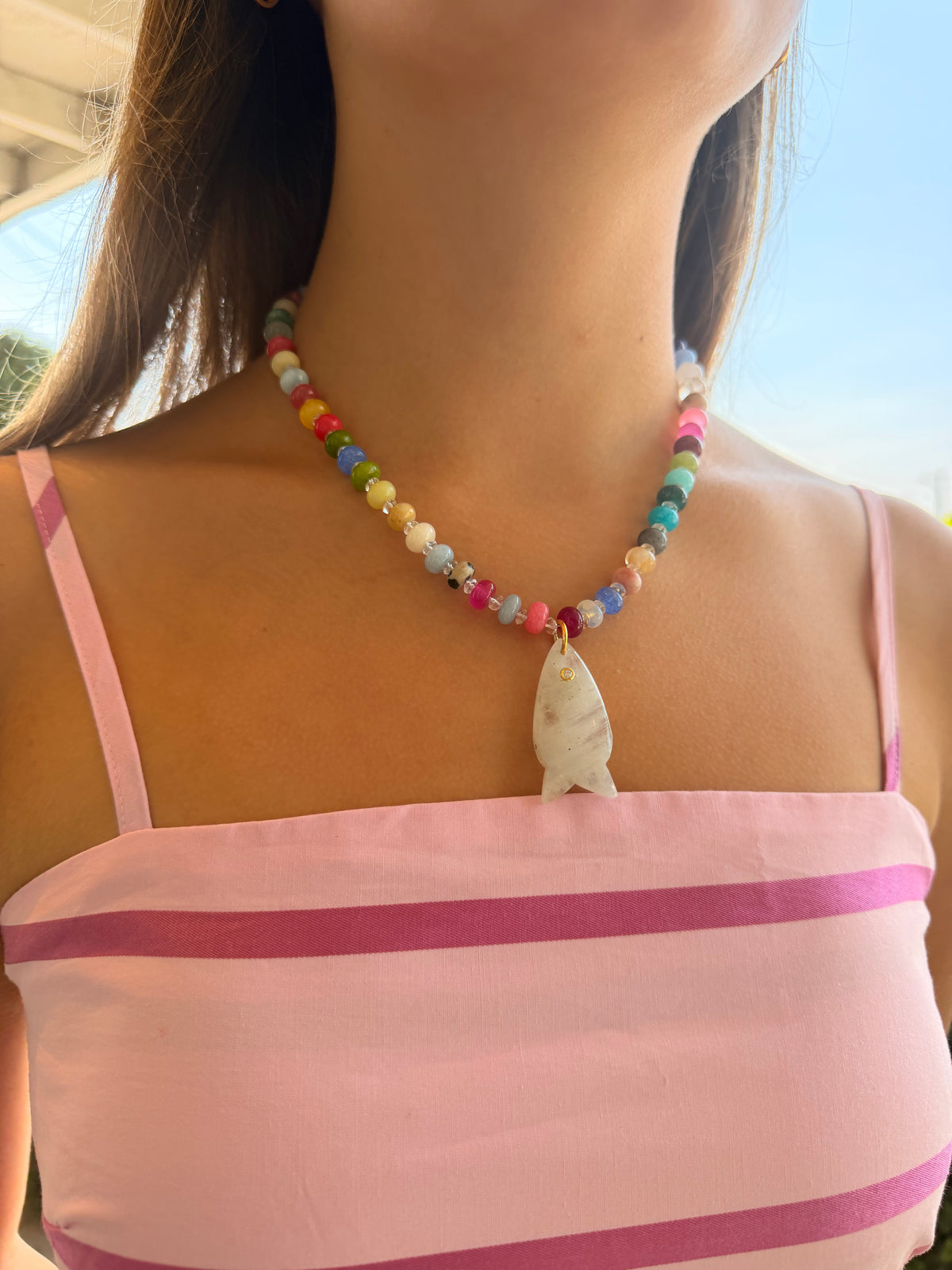 Wendy Perry Mixed Gem Candy Necklace