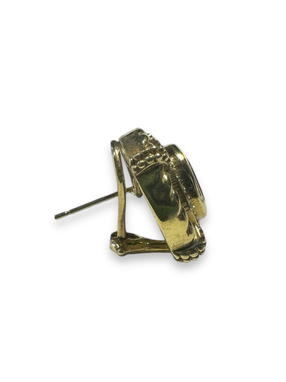14kt Emerald Gold and Diamond Stud Earring