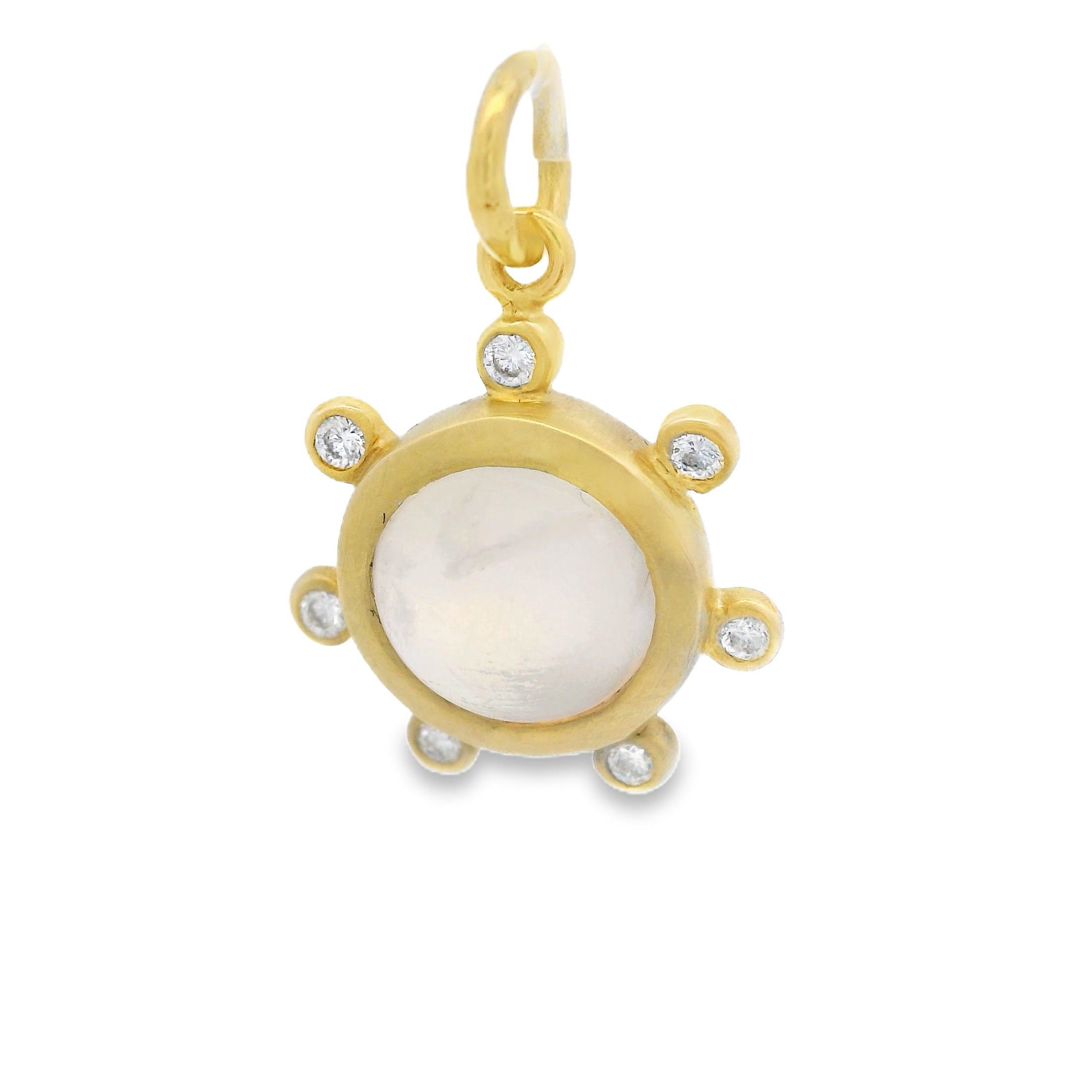 Mazza 14kt Moonstone and Diamond Necklace Charm