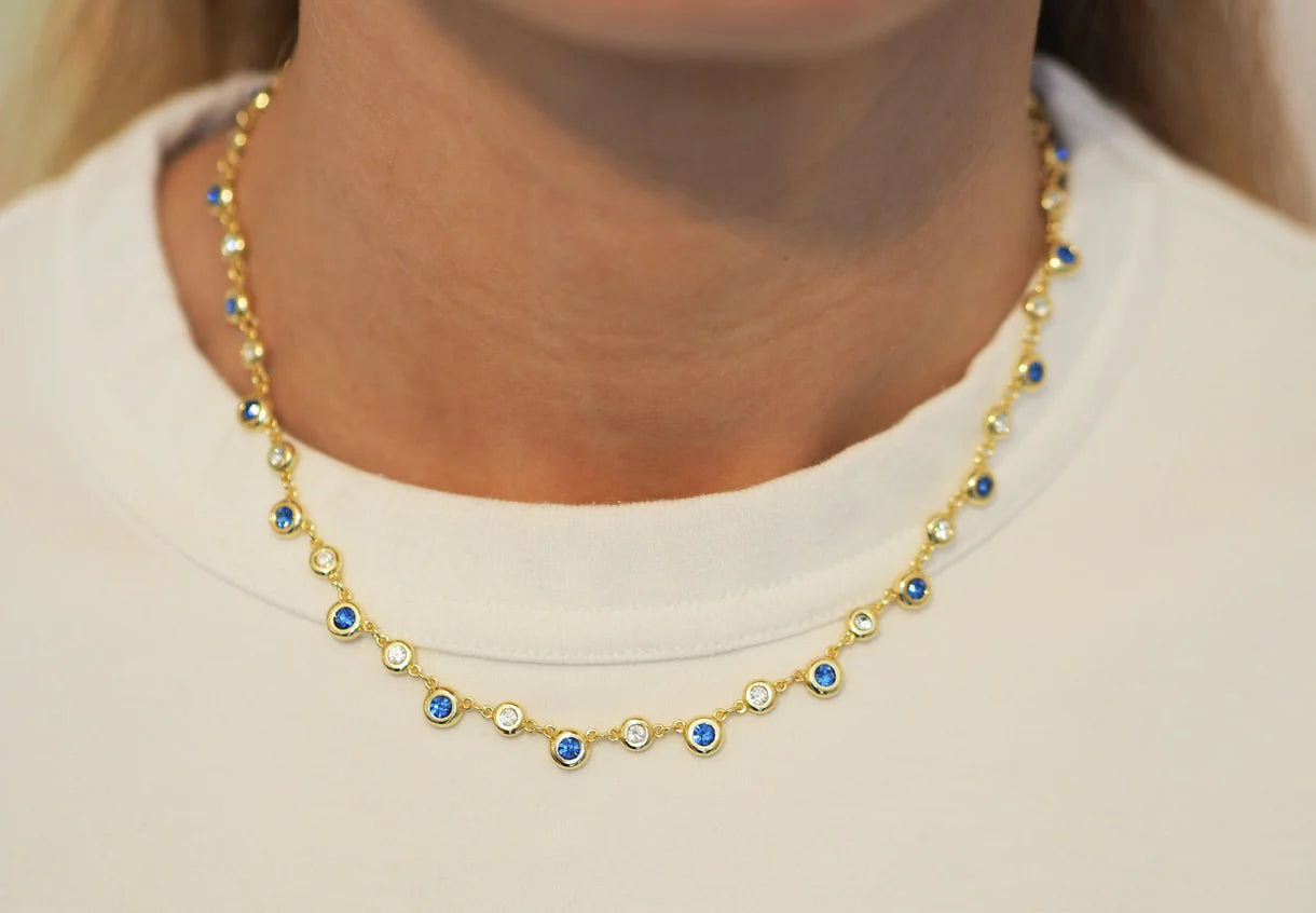 Goldbug September Birthstone Bezel Necklace