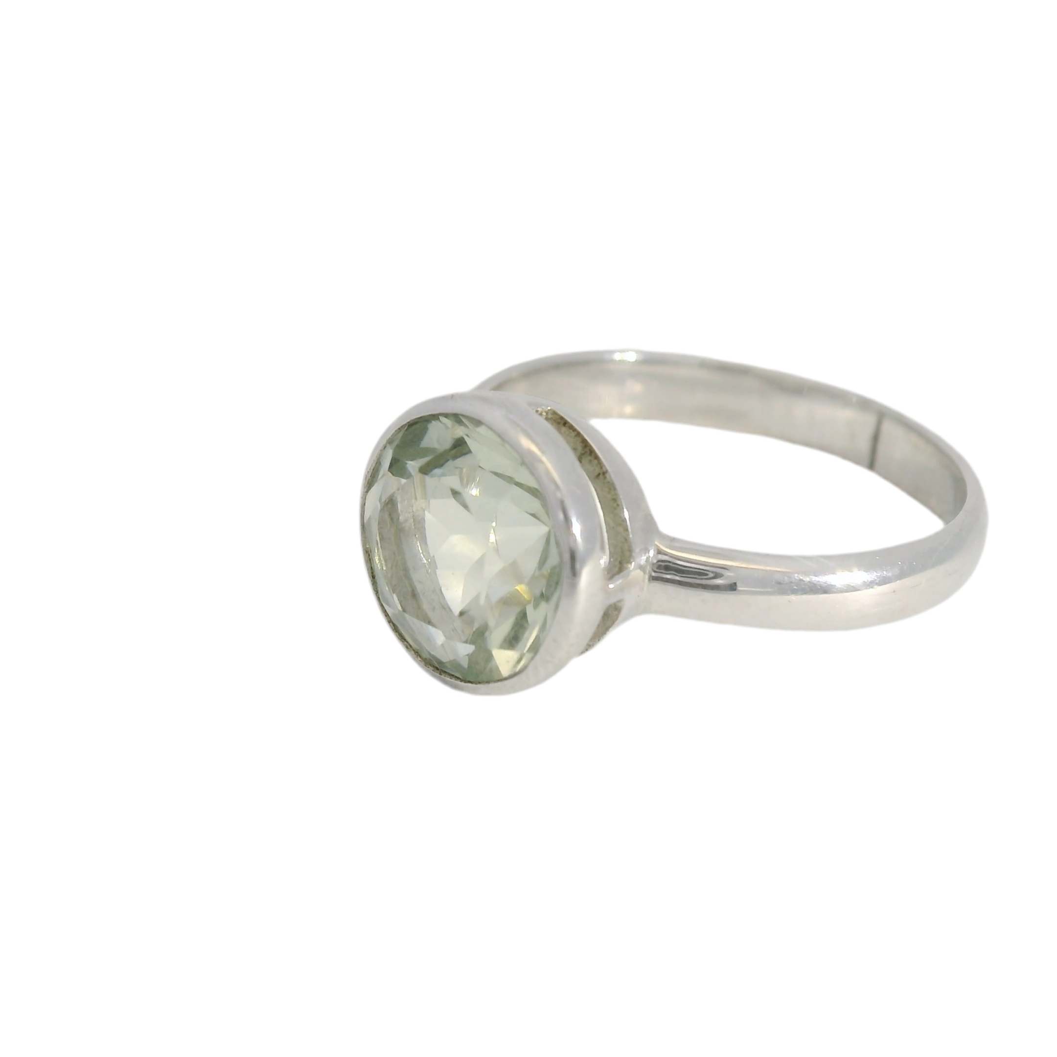 Sterling Green Amethyst Ring