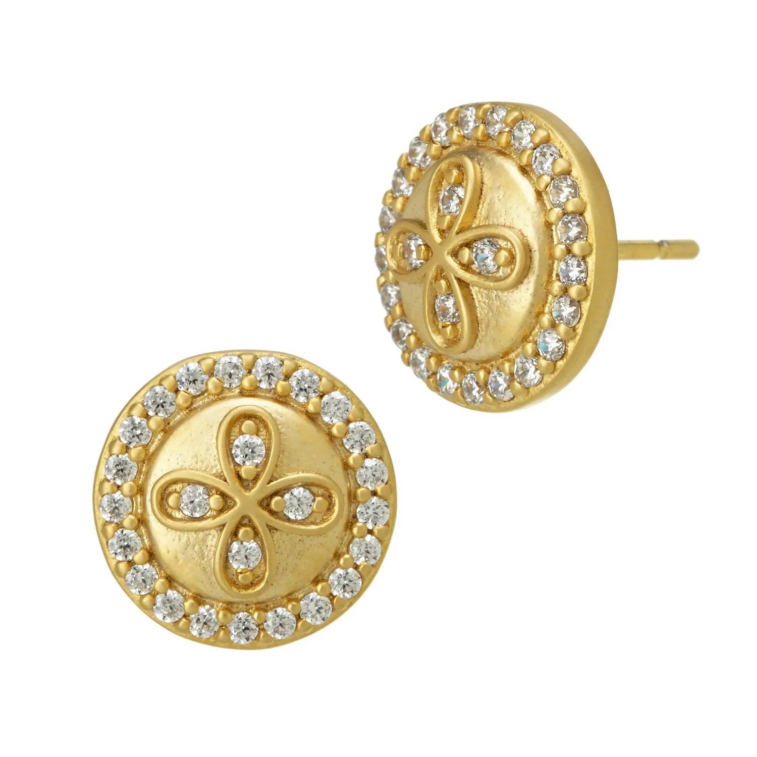 Freida Rothman Clover Stud Earrings