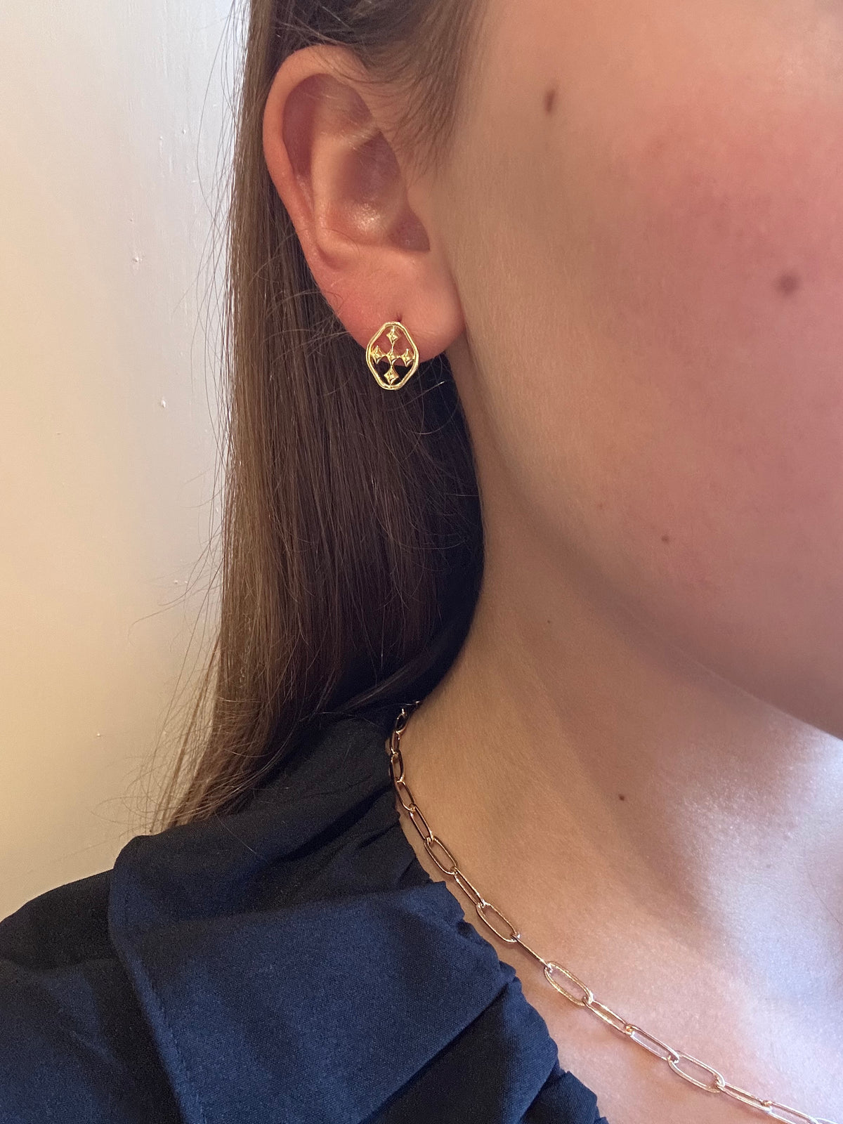 Gracewear Collection Shield Post Earrings