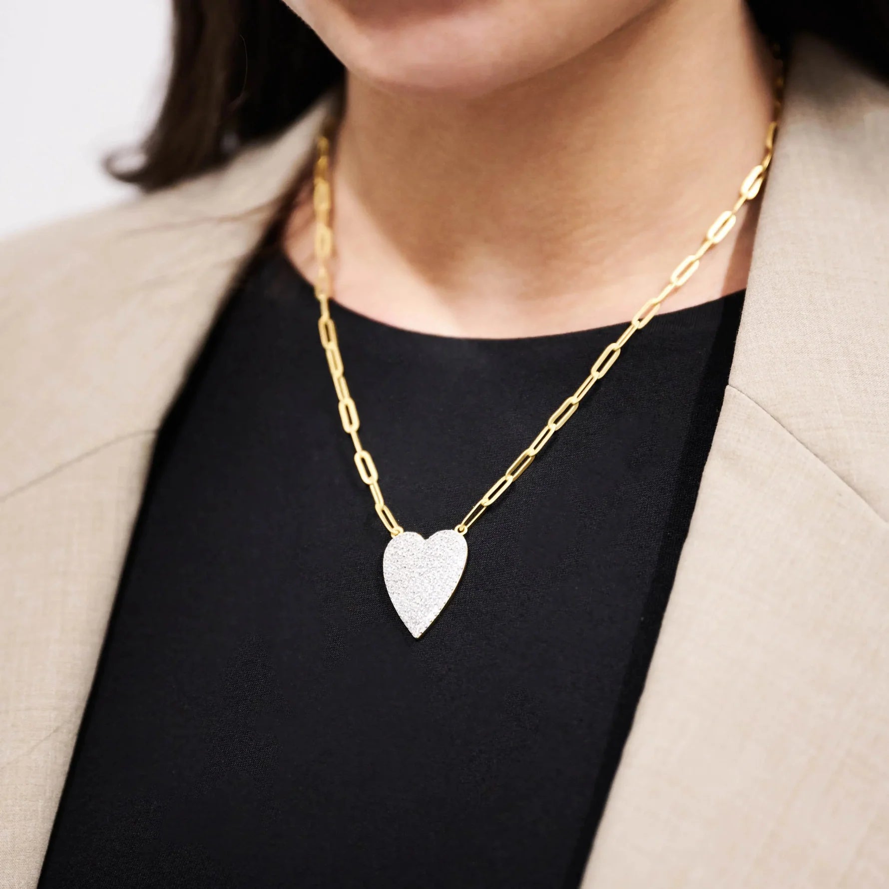 Freida Rothman Pavé LOVE Necklace