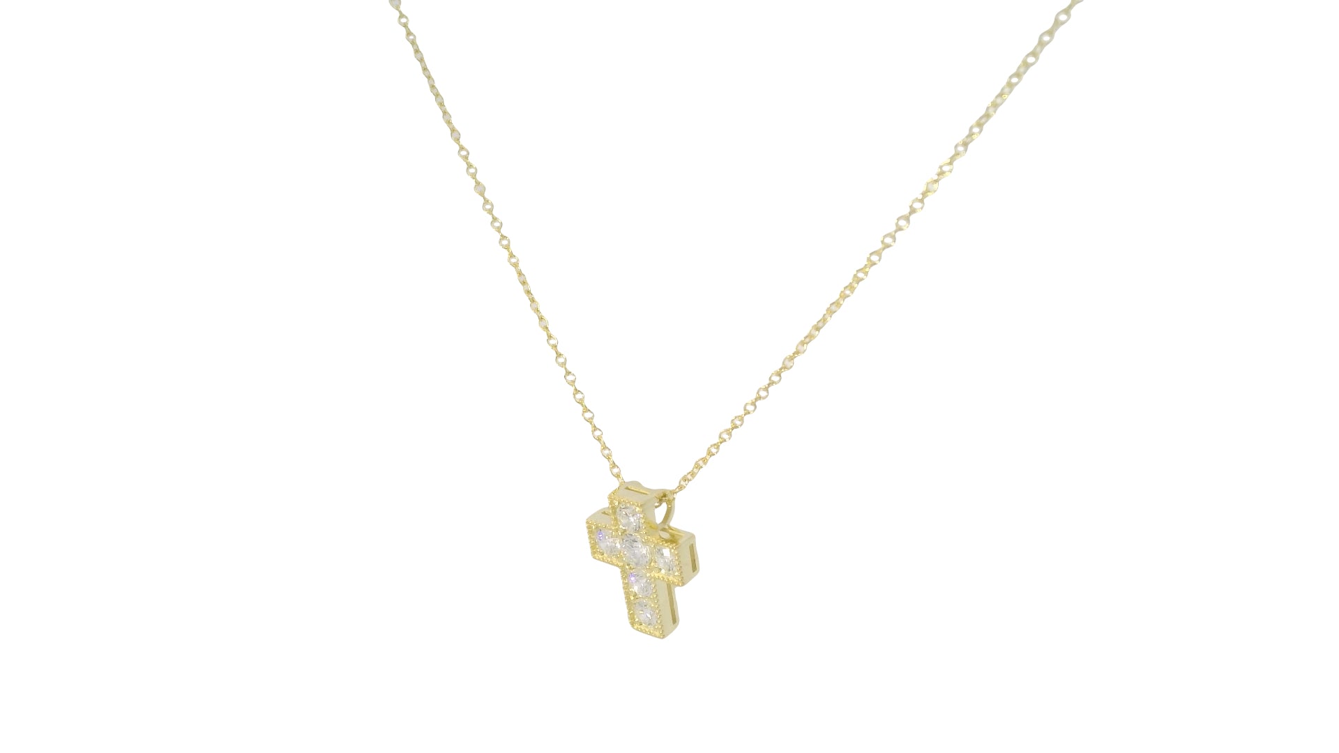 14kt Yellow Gold Cross Necklace