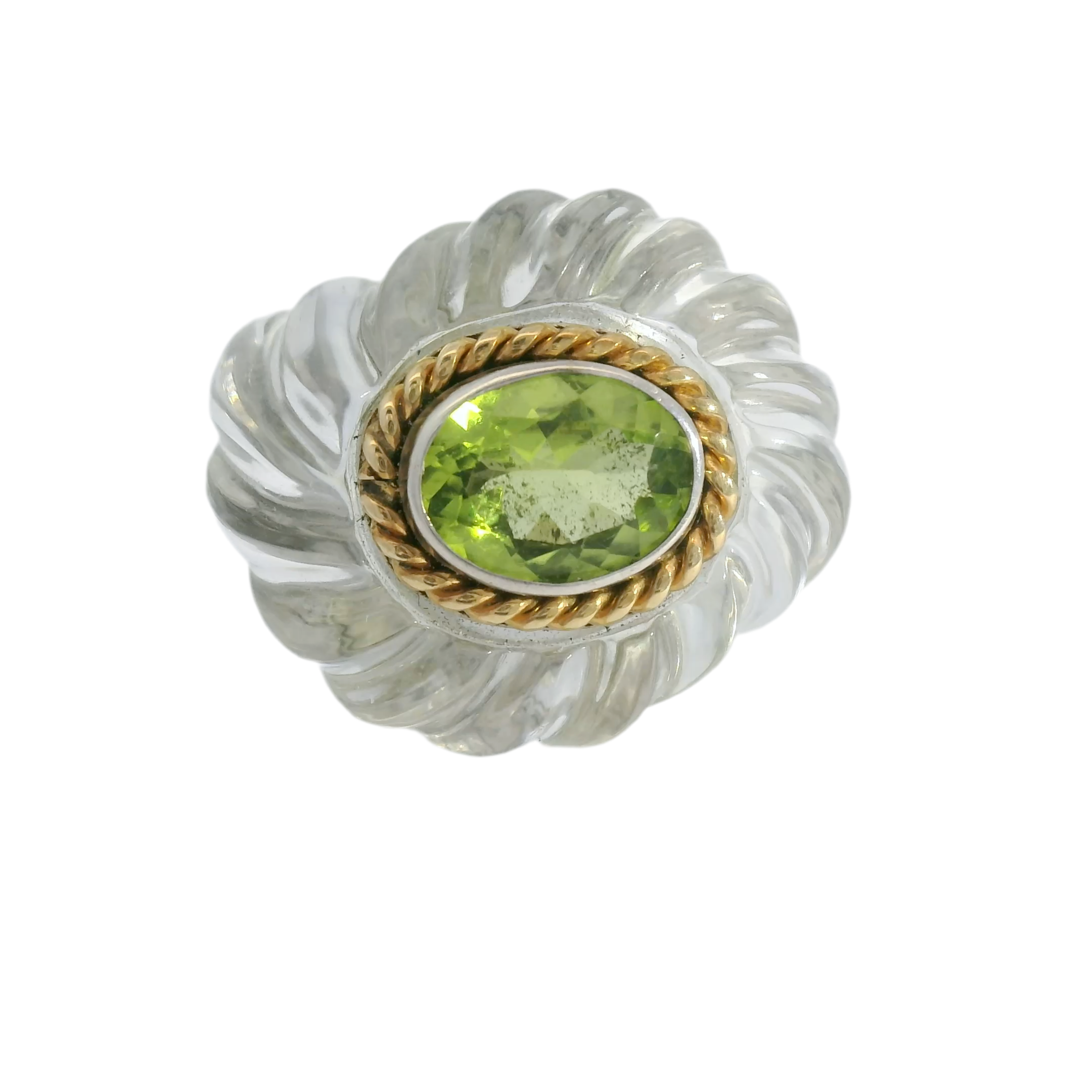 Peridot Shell Ring