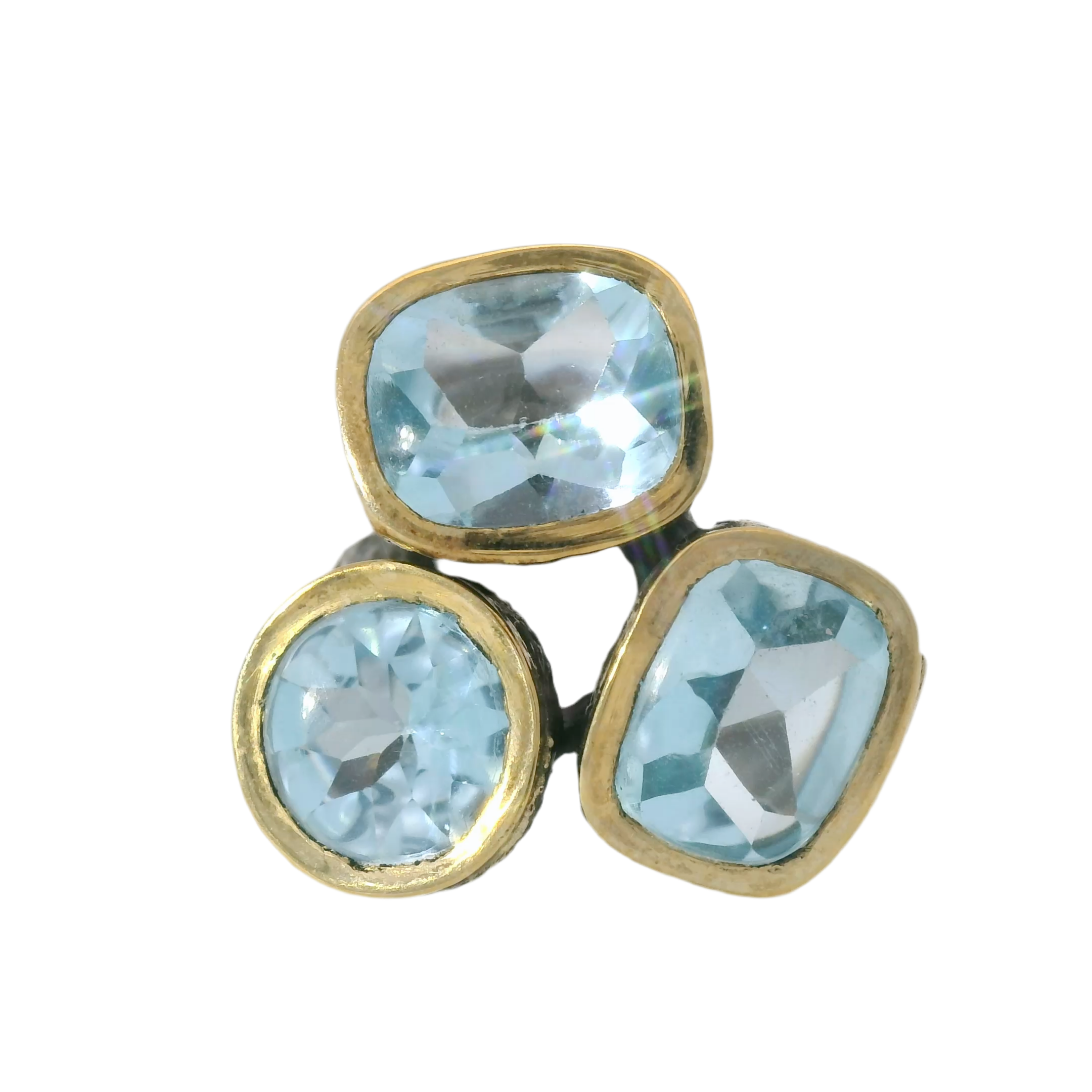 Gabriela Styliano Three Stone Blue Topaz Ring