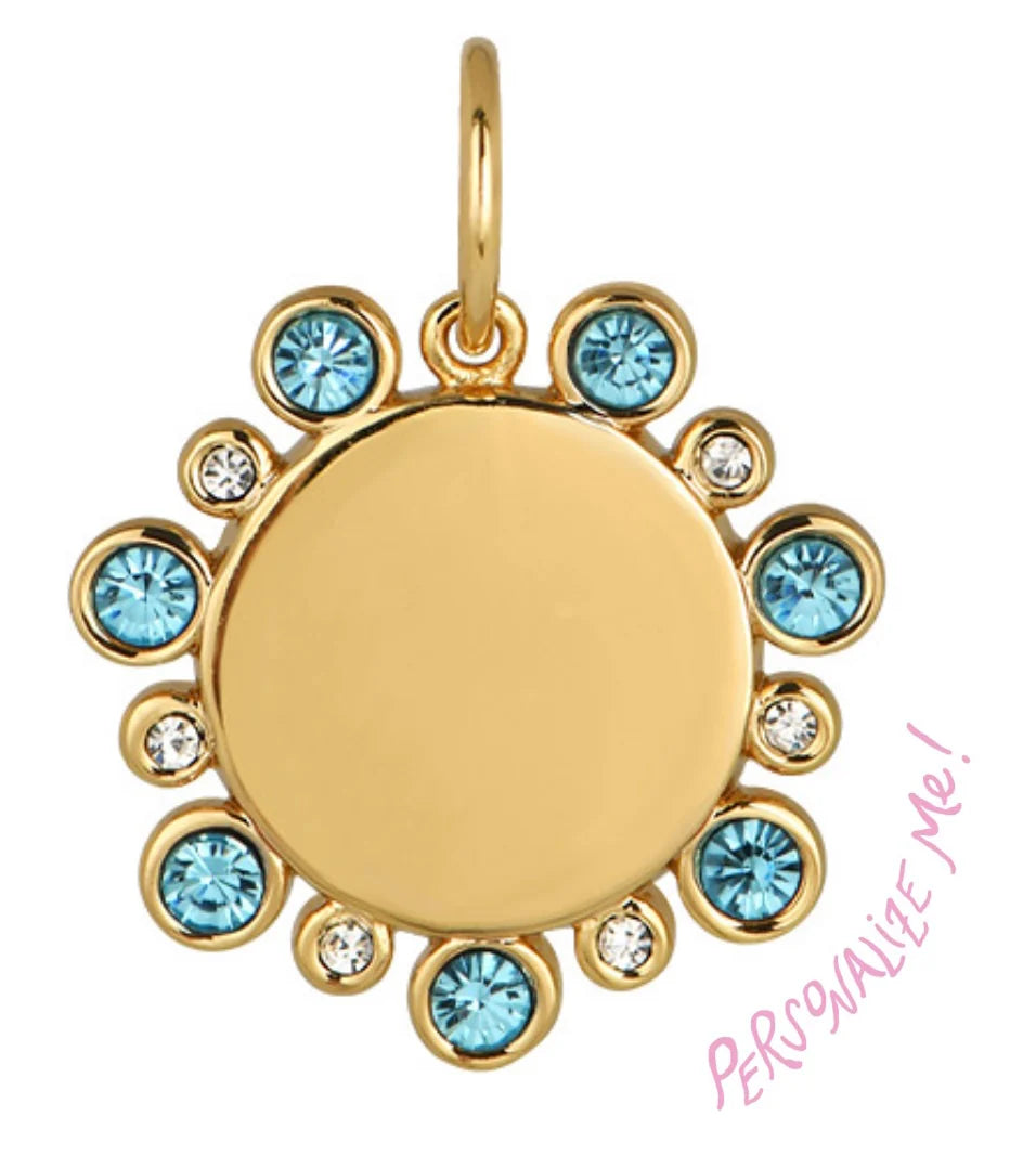 Goldbug March Birthstone Pendant