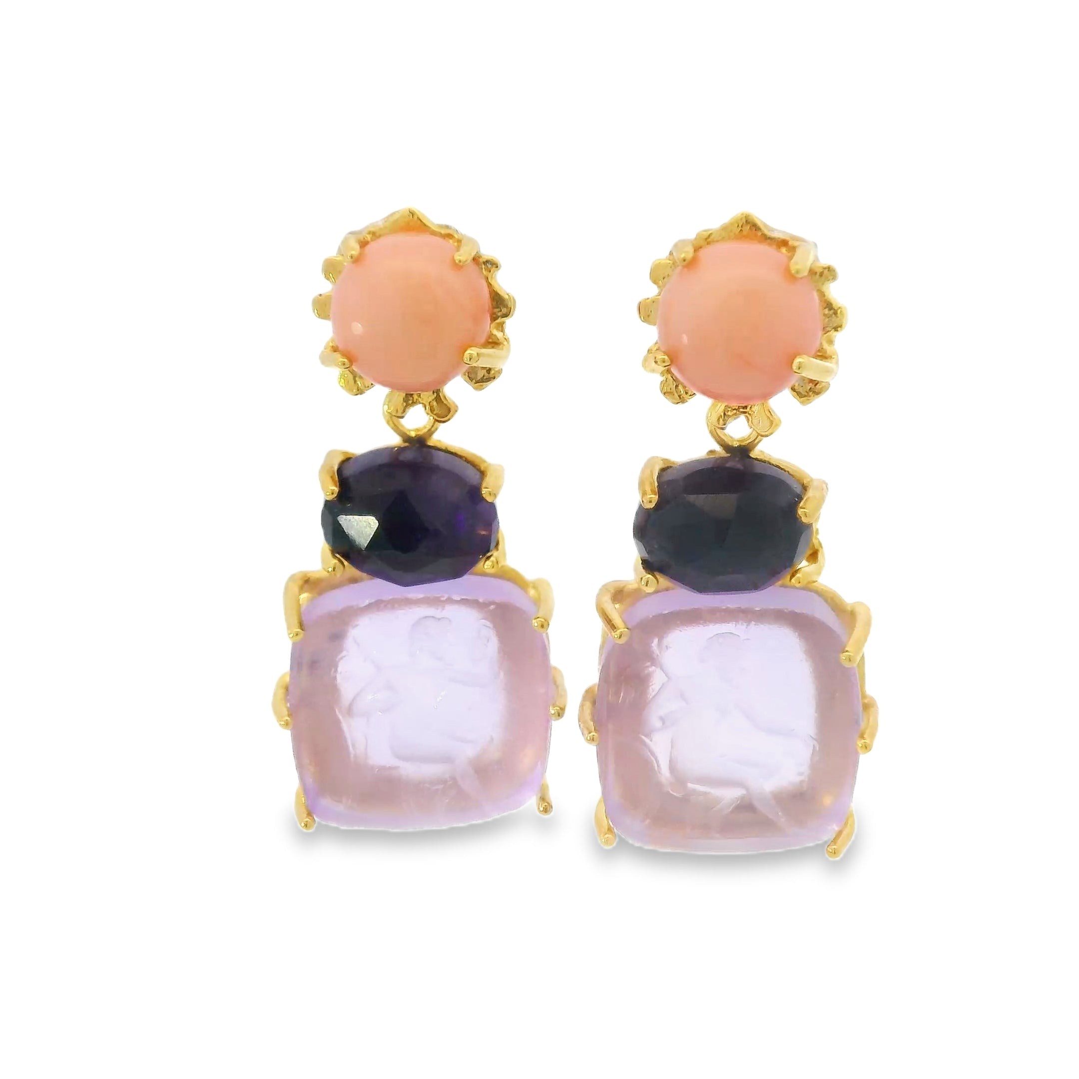 Hazel Smyth Klecks Bacchus Intaglio Earring