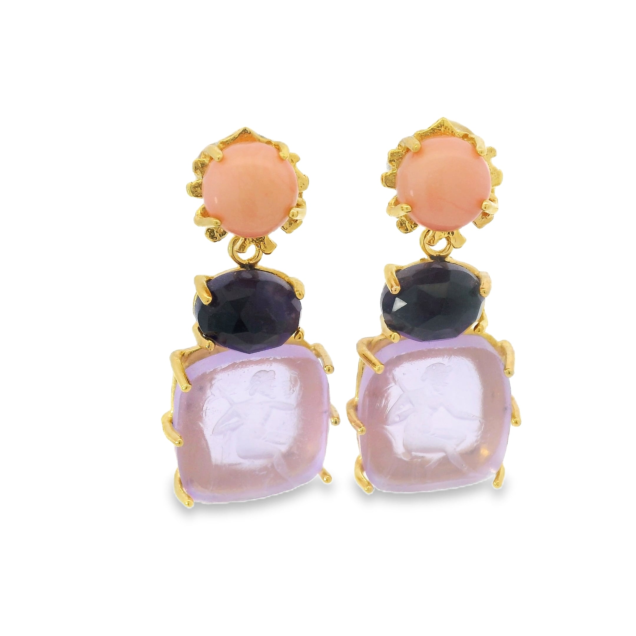 Hazel Smyth Klecks Bacchus Intaglio Earring