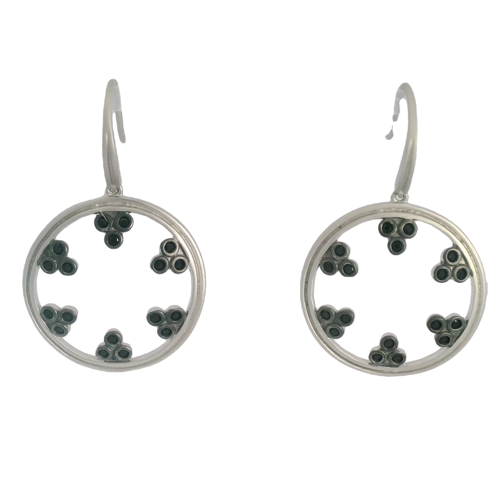 Freida Rothman Industrial Finish Open Hoop Drop Earring