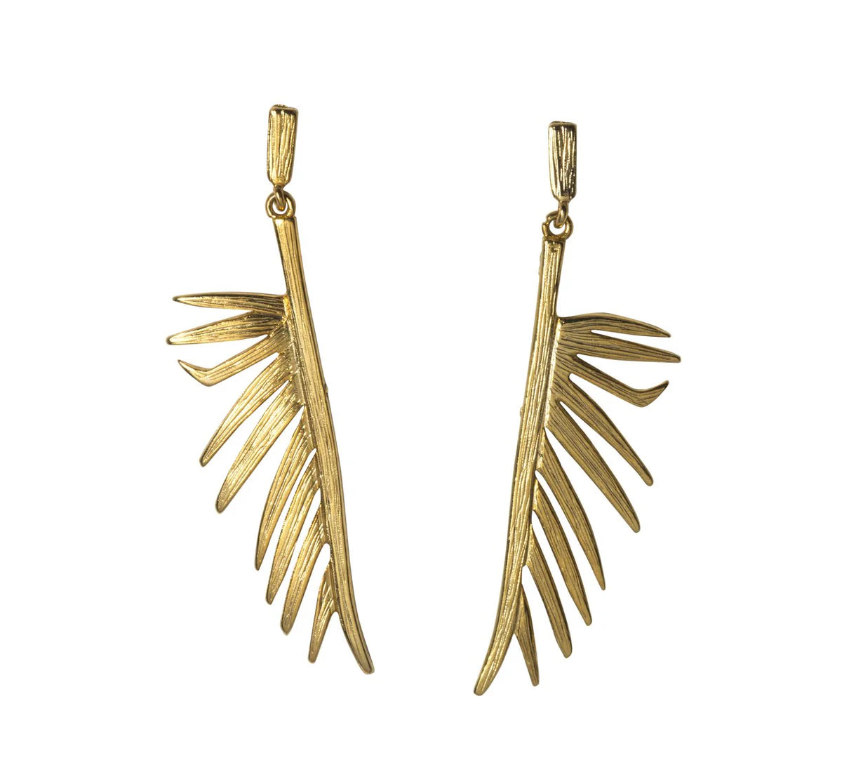 Goldbug Collection Split Palmetto Drop Earrings
