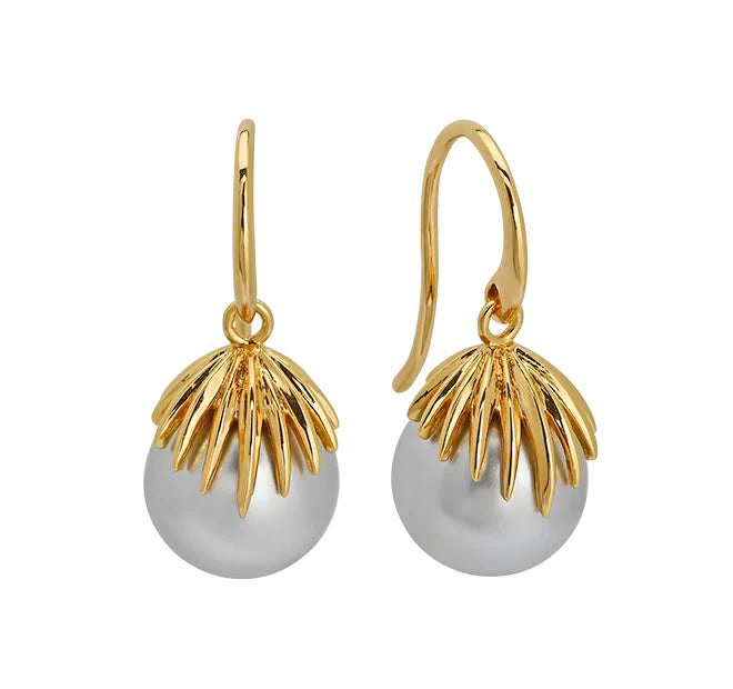 Goldbug Collection Pearl Palm Frond Drops