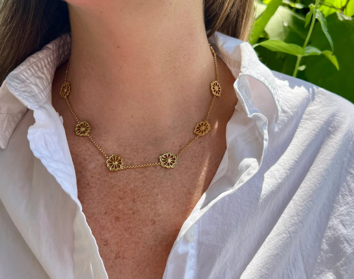 Goldbug Collection By the Bunch Okra Necklace