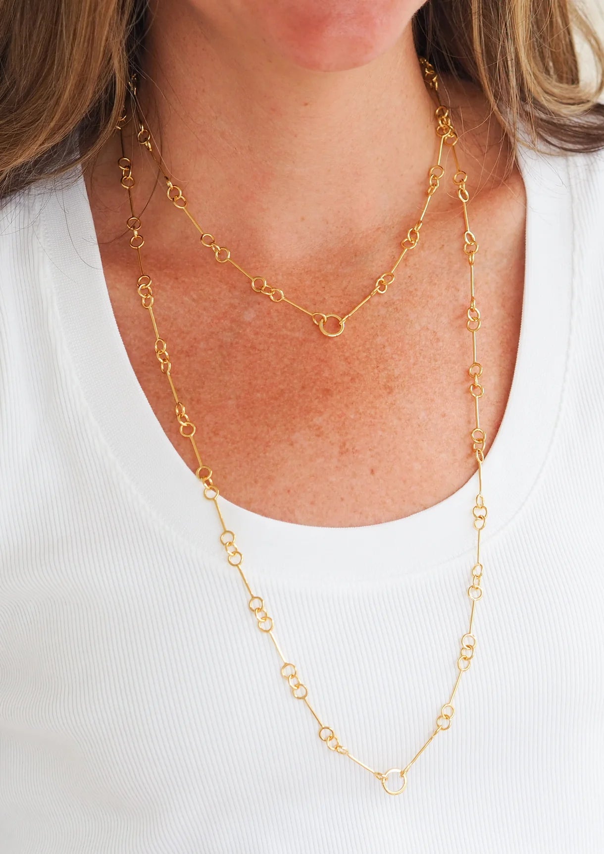 Goldbug Petite Wishbone Chain - 30 Inches
