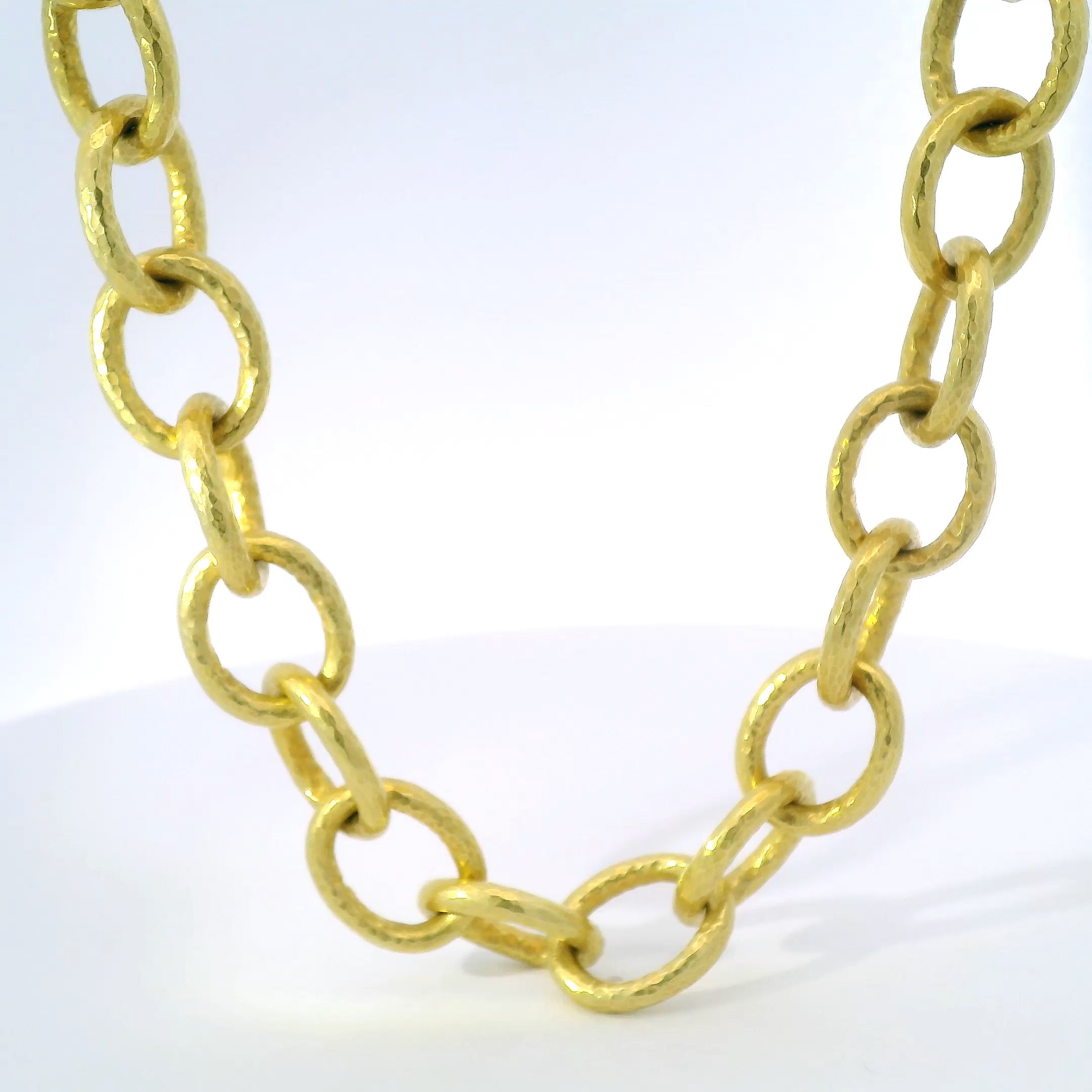 Mazza Hammered 20kt Gold Chain