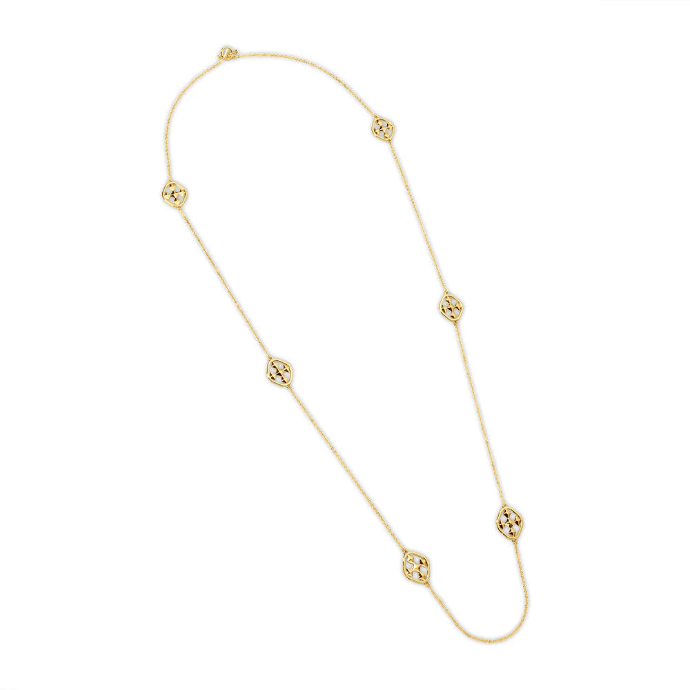 Gracewear Collection Long Link Shield Necklace