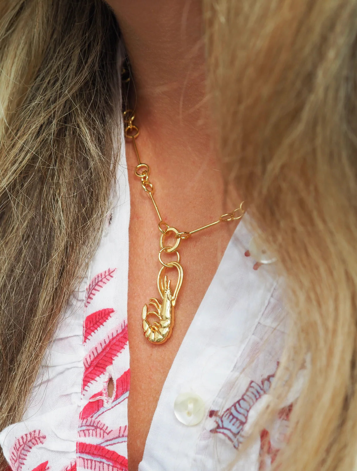 Goldbug Petite Wishbone Chain - 16 Inches