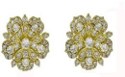 Tanya Farah Jasmine Bloom White Diamond Sm. Flower Stud Earrings - Push Backs (Approx. 1.20 CTW)