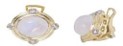Tanya Farah Modern Etruscan Sm.
Moonstone Round Diamond Bezel Stud Earrings - Push Backs (Approx. 0.50 CTW)