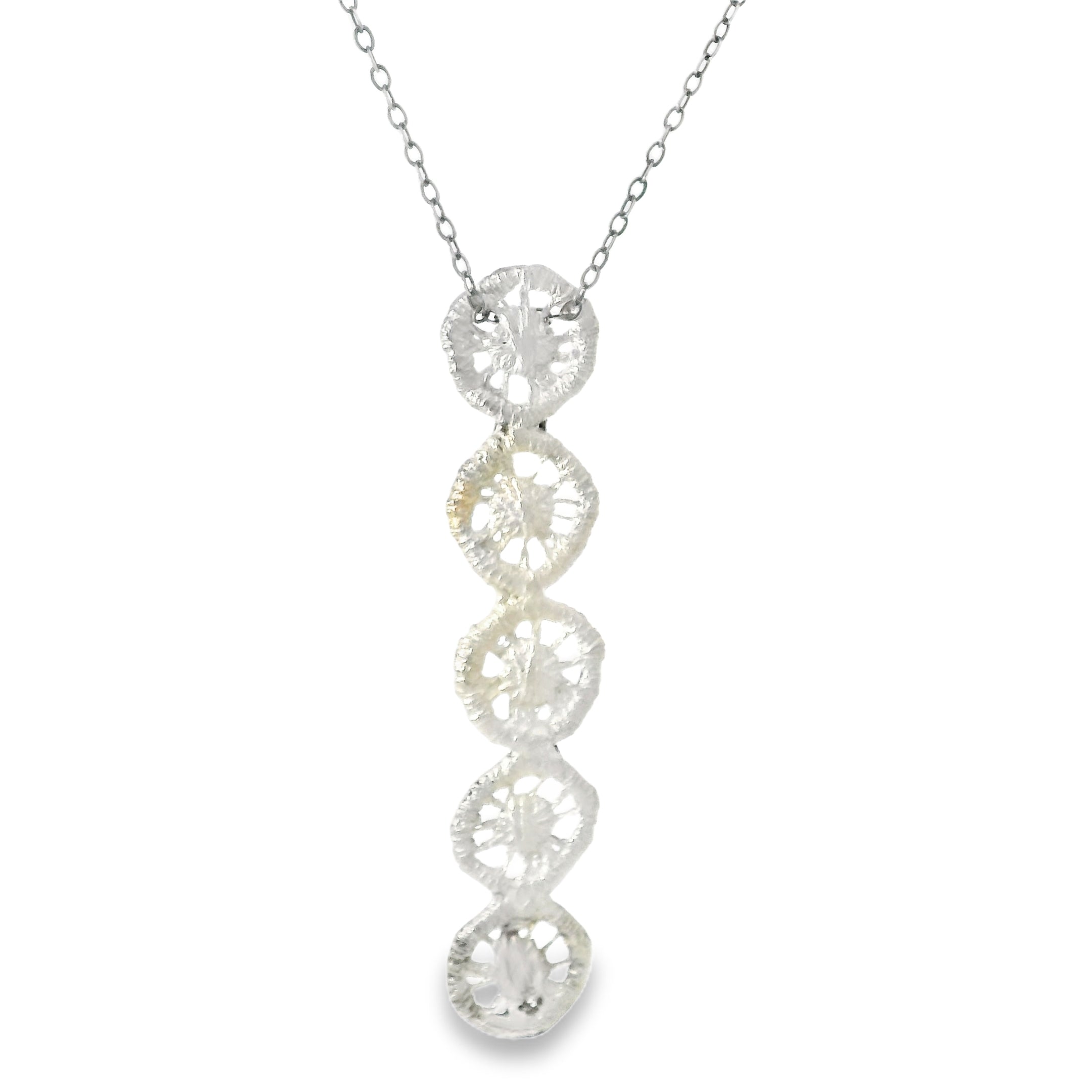 Gabe Bratton Sterling Lace Drop Necklace
