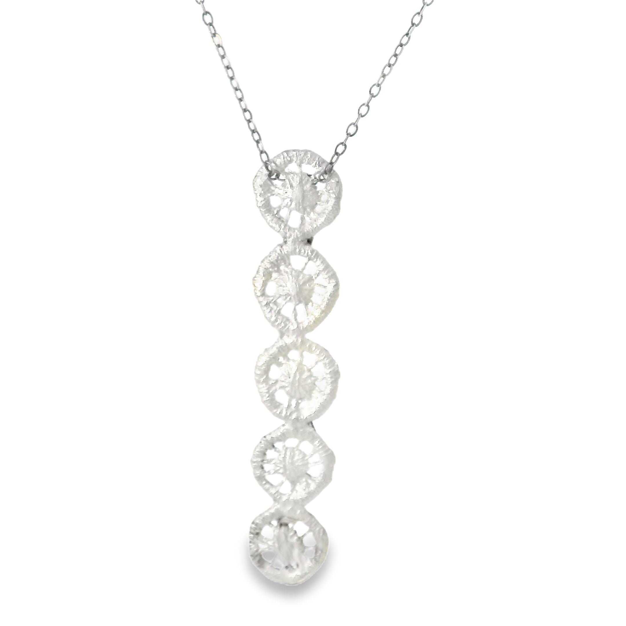 Gabe Bratton Sterling Lace Drop Necklace