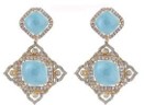 Tanya Farah Royal Couture Lg. Imperial White & Champagne Diamond Aqua Earrings (Approx. 3.20 CTW)
