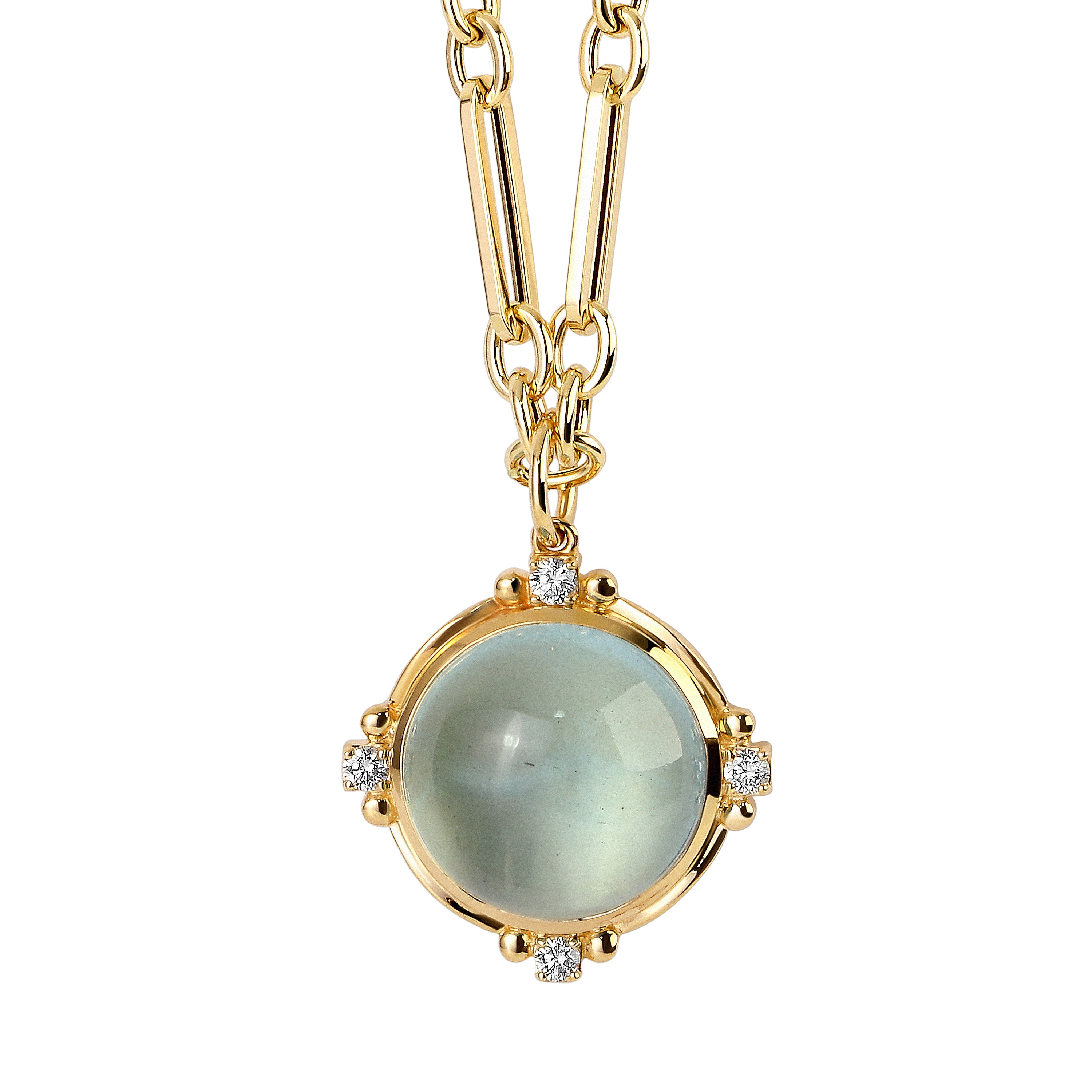 Small Mogul Diamond Gemstone Pendant