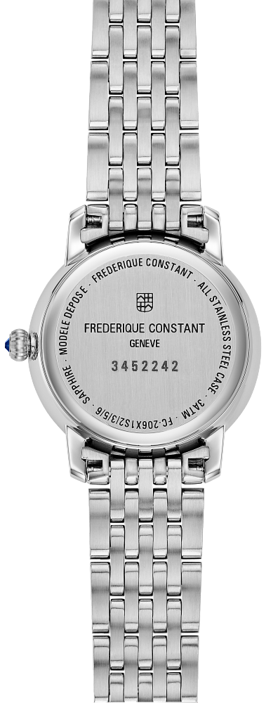 Frederique Constant Classics Slimline Ladies Moonphase Watch with Diamond Markers