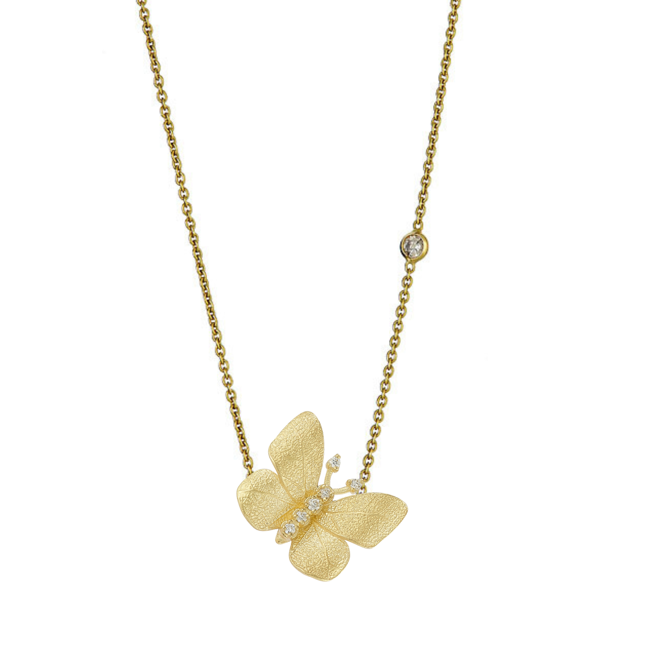 Tanya Farah Gold Butterfly Necklace