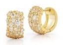 Tanya Farah Sunburst 14mm Diamond Huggies (Approx. 1.85 CTW)