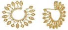 Tanya Farah Sunburst Lg. Celestial Diamond Bypass Hoops - Push Backs (Approx. 2.50 CTW)