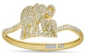 Tanya Farah Tree of Life Mother & Daughter Elephant Bangle (Diamonds Approx. 1.95 CTW)