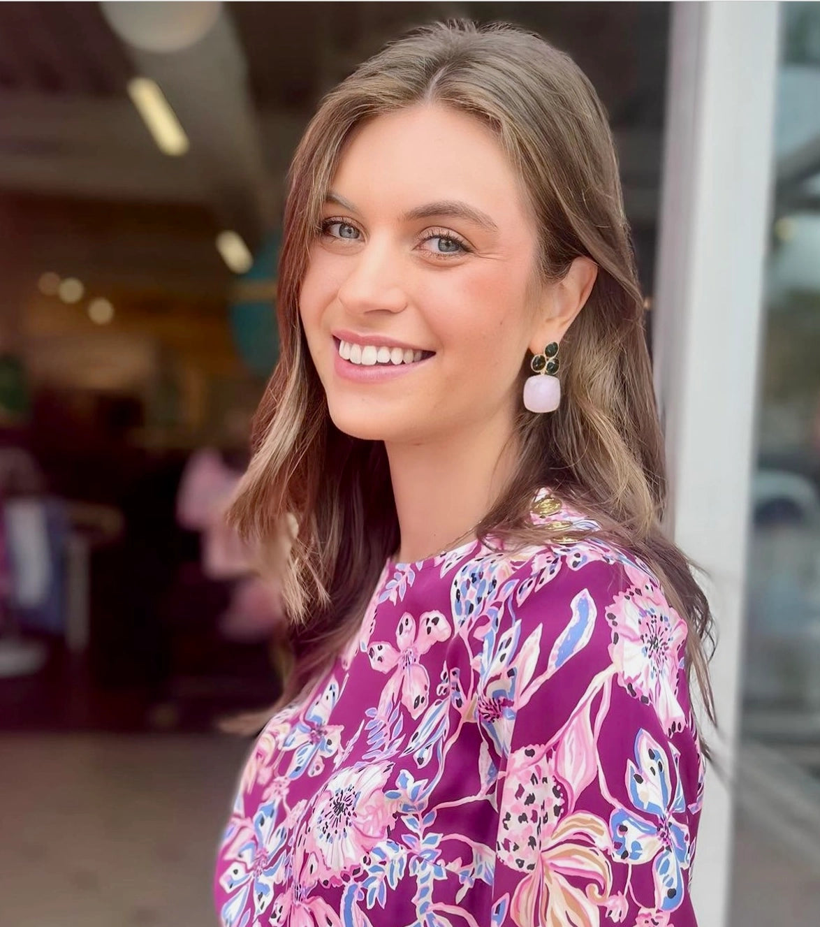 Julie Ryan Margot Onyx and Rose Quartz Dangle Earrings