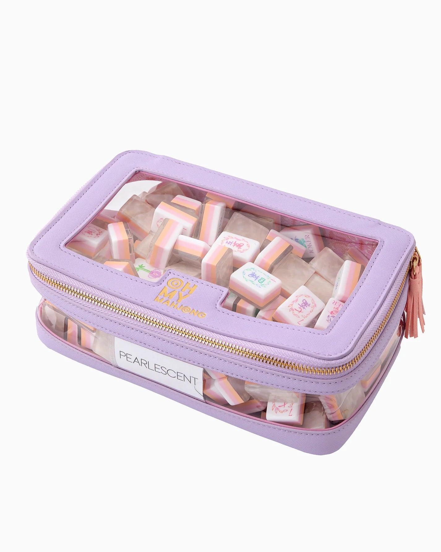 Oh My Mahjong Lavender Tile Storage Bag