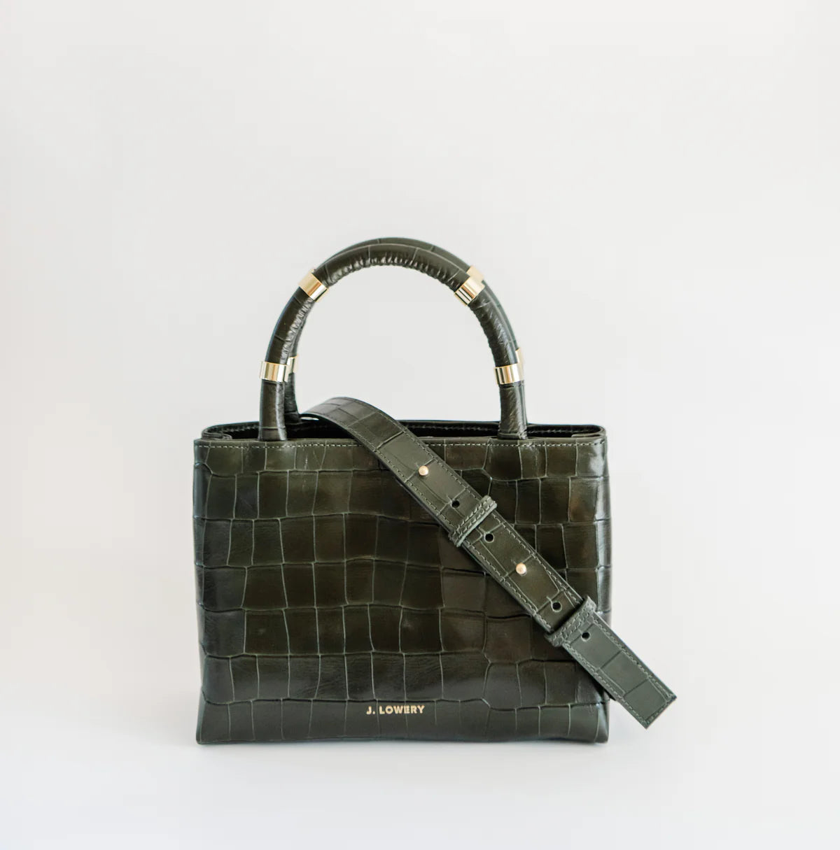 J. Lowery WILLIAM Green Crocodile Bag