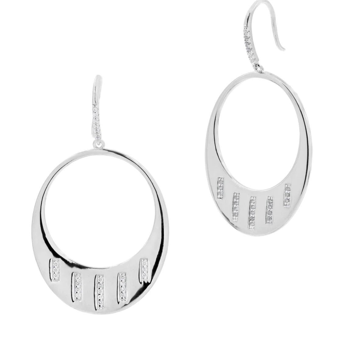 Freida Rothman Vault Radiance Drop Hoop Earrings