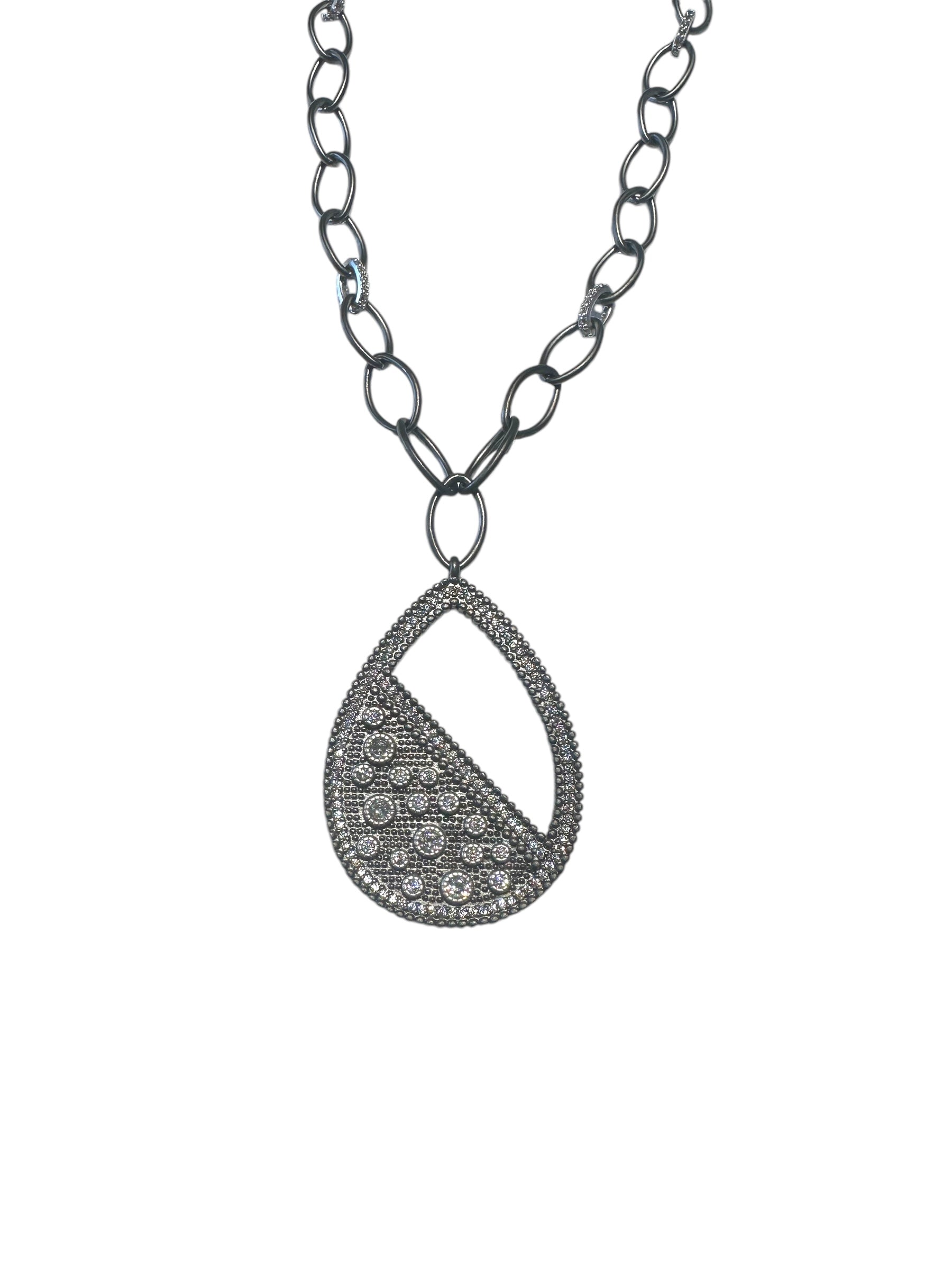 Freida Rothman Industrial Finish Large Pendant Necklace