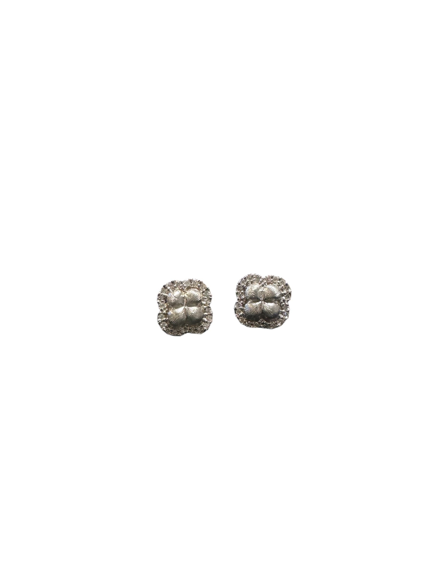 Diamond Clover Studs