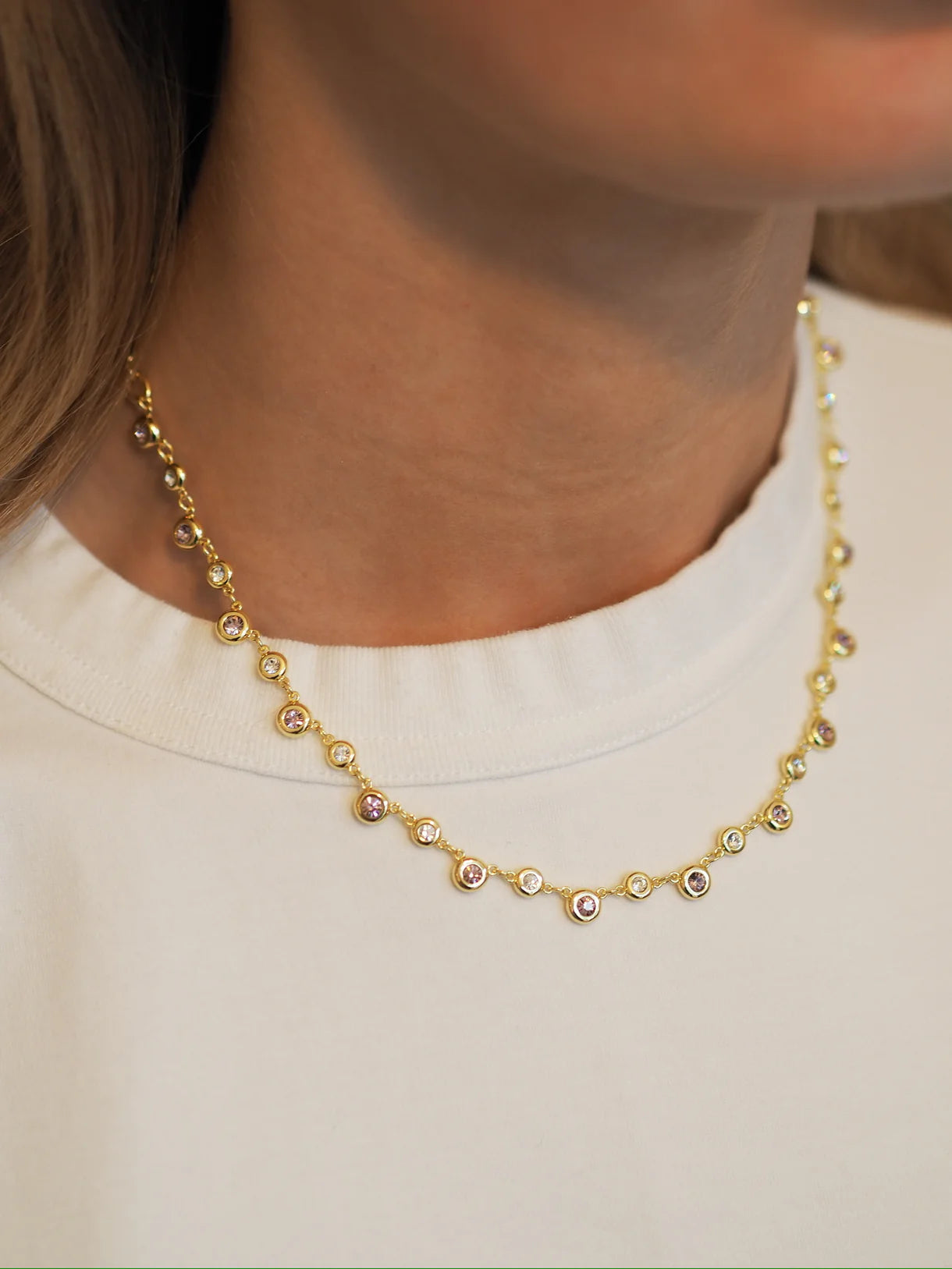Goldbug June Birthstone Bezel Necklace