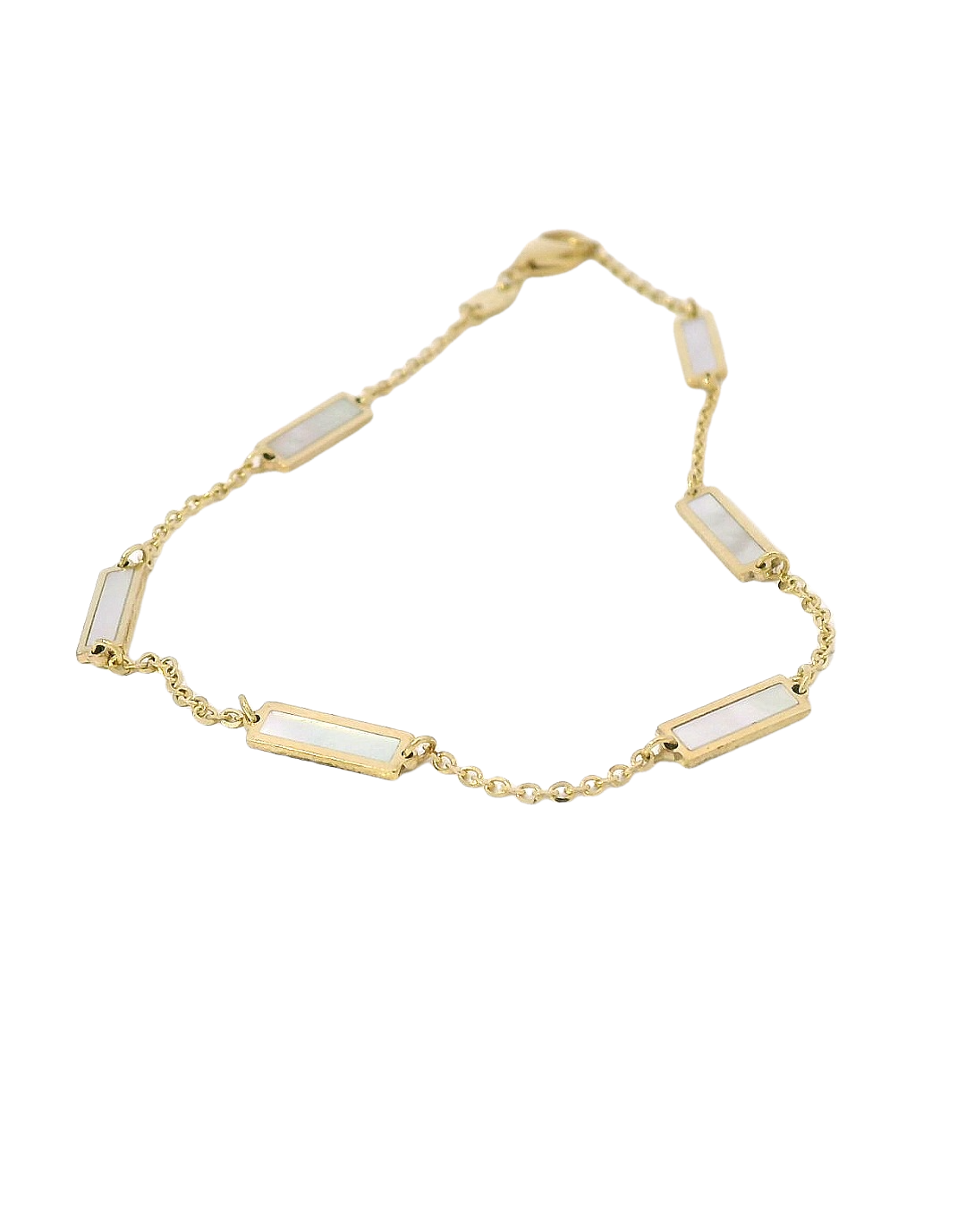 JIA JIA Mother of Pearl Gold Bar Bracelet