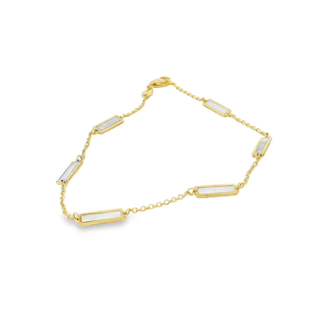 JIA JIA Mother of Pearl Gold Bar Bracelet