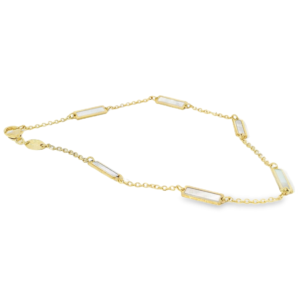 JIA JIA Mother of Pearl Gold Bar Bracelet