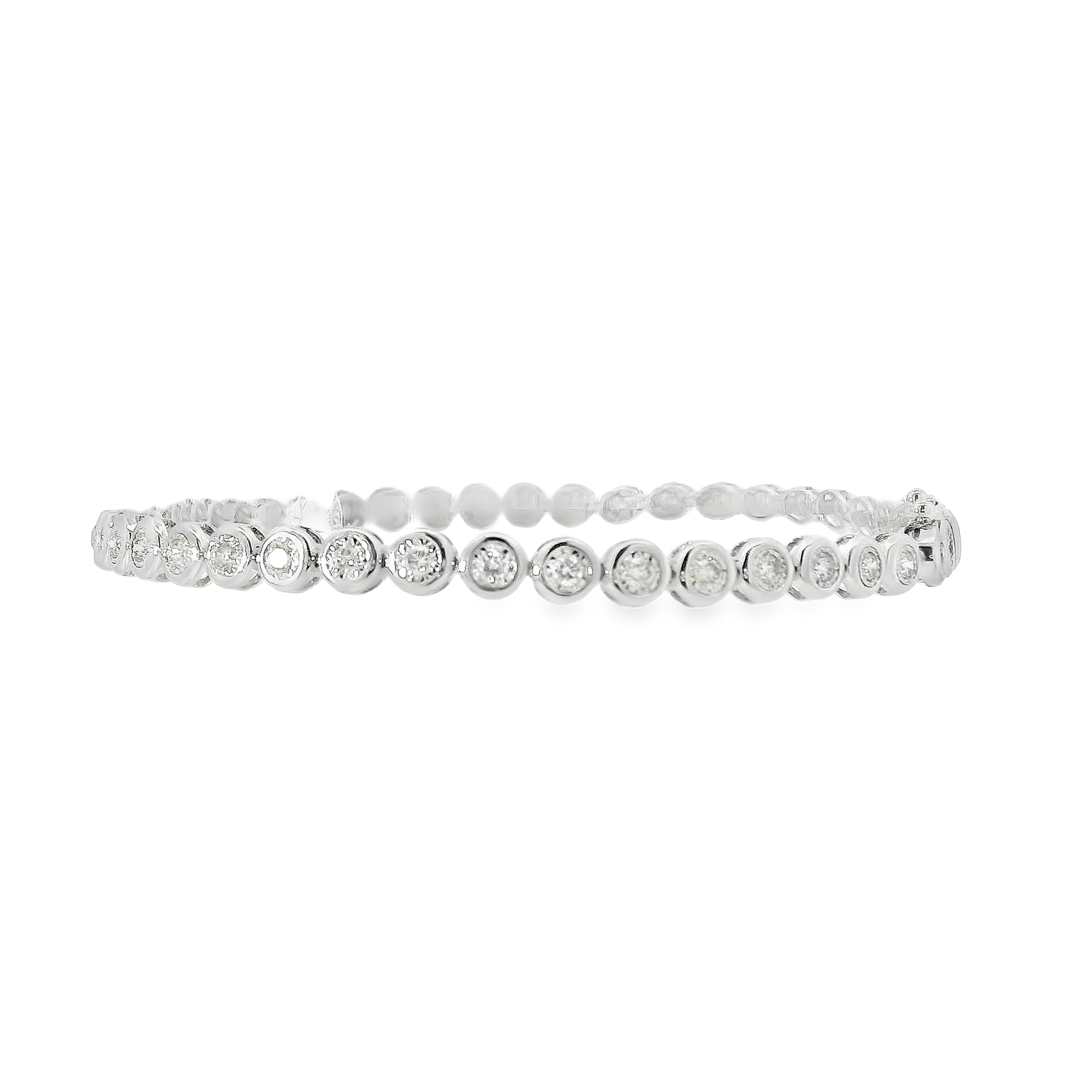 7” Tennis Besel Bracelet with 1.03cts of Diamonds and 14kt White Gold