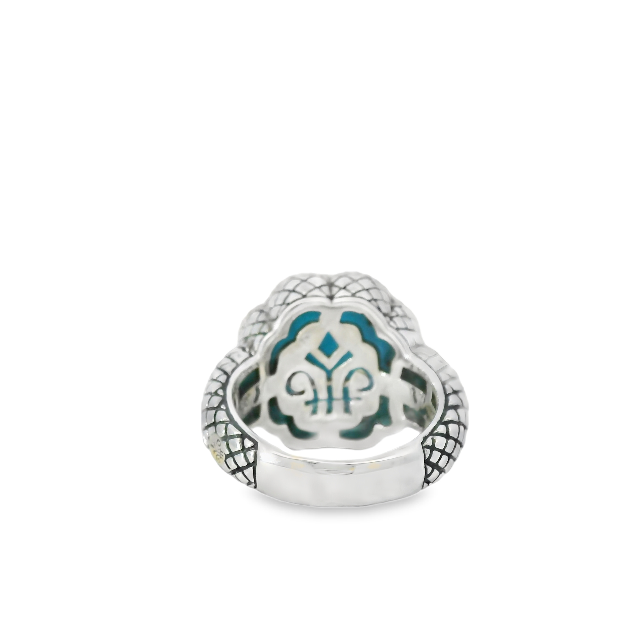 Turquoise Sterling Silver and 18kt Gold Ring