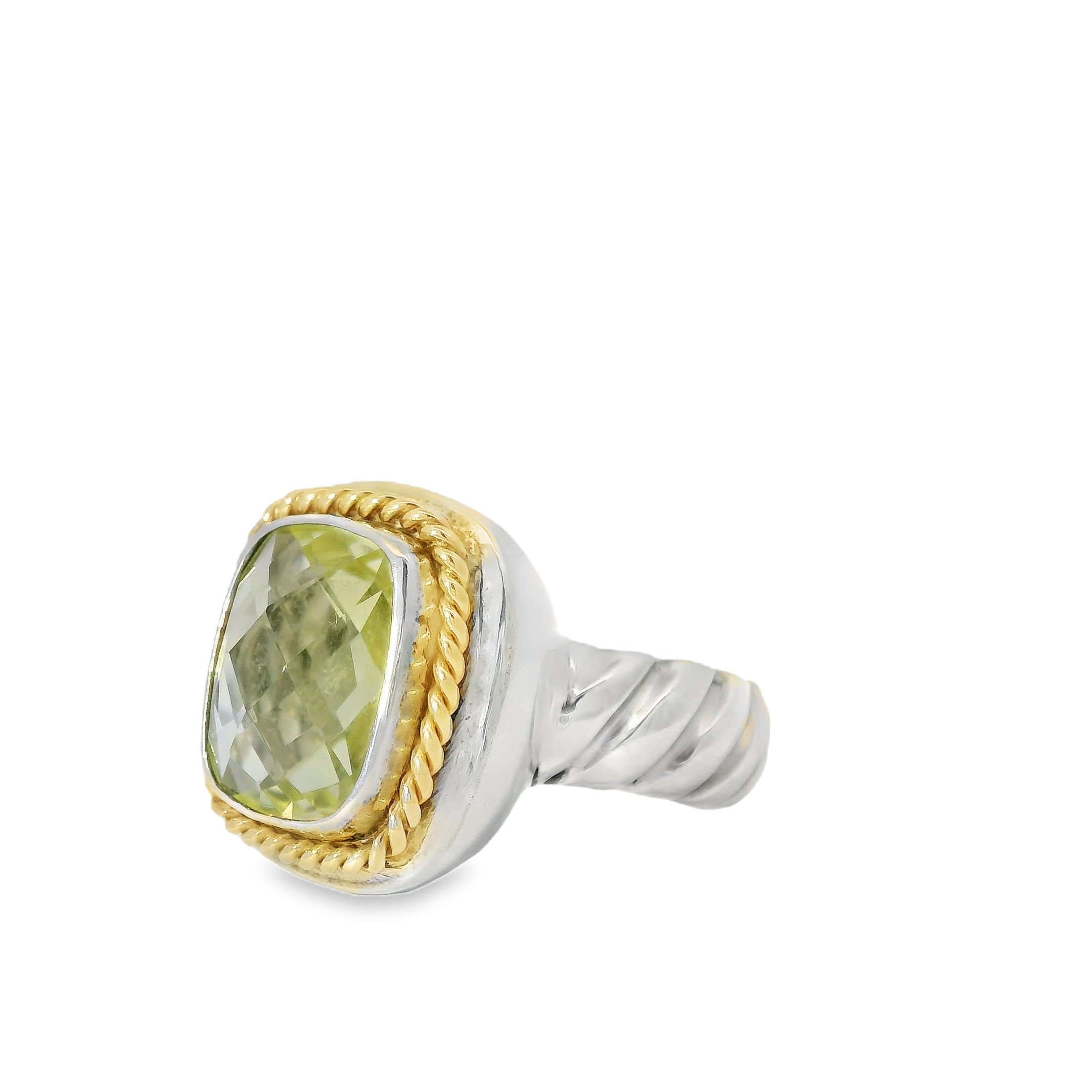 14kt and Sterling Lemon Quartz Ring