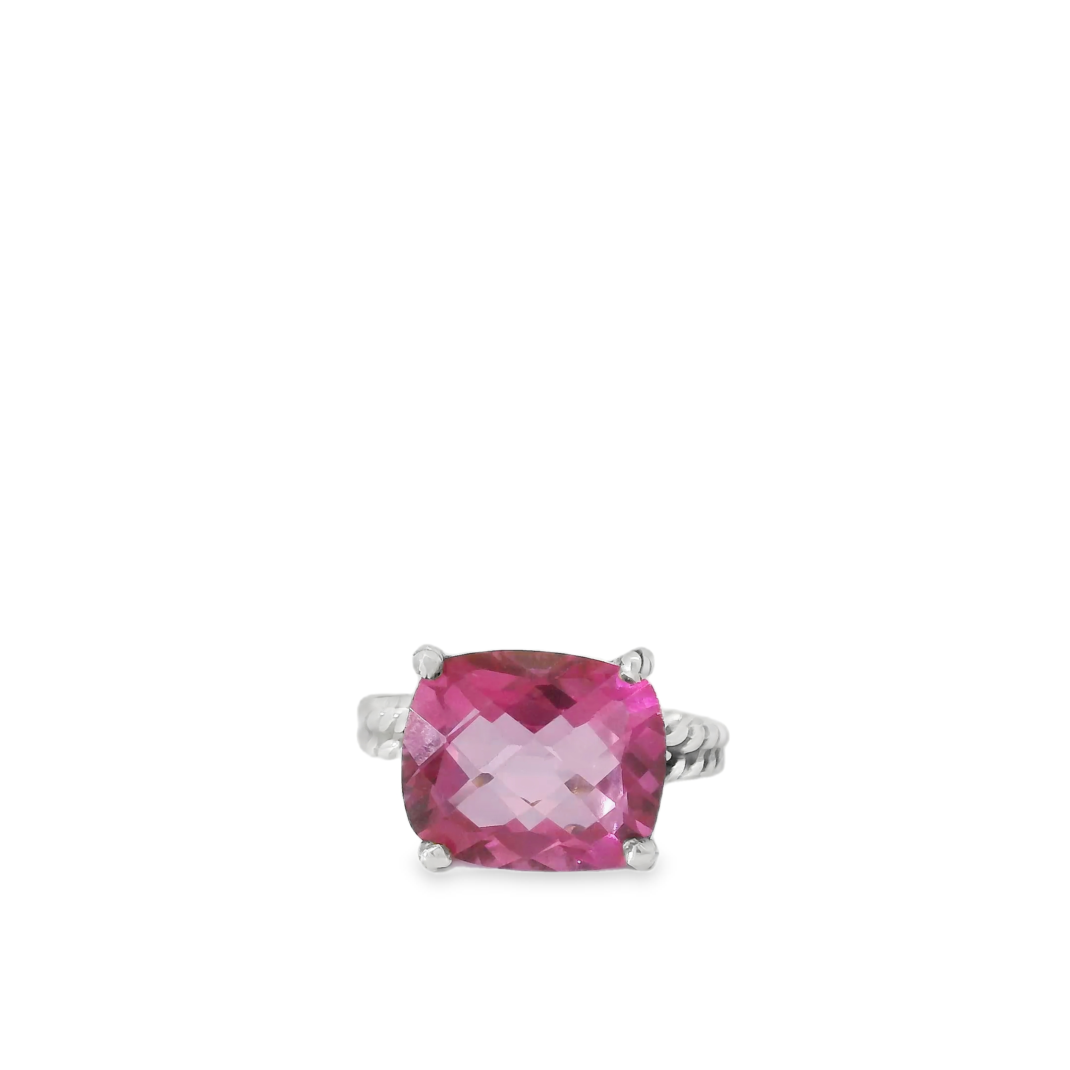 Sterling Silver Pink Topaz Ring